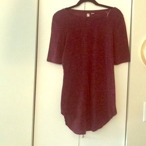 Maroon long top
